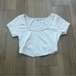 Garage Cropped Ribbed Shirt